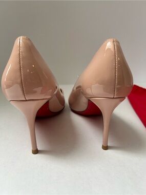 Nude Patent Stiletto Pumps - Classic Women’s Heels